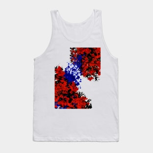 Gorgeous Blood Flower Splatter Art Design Tank Top